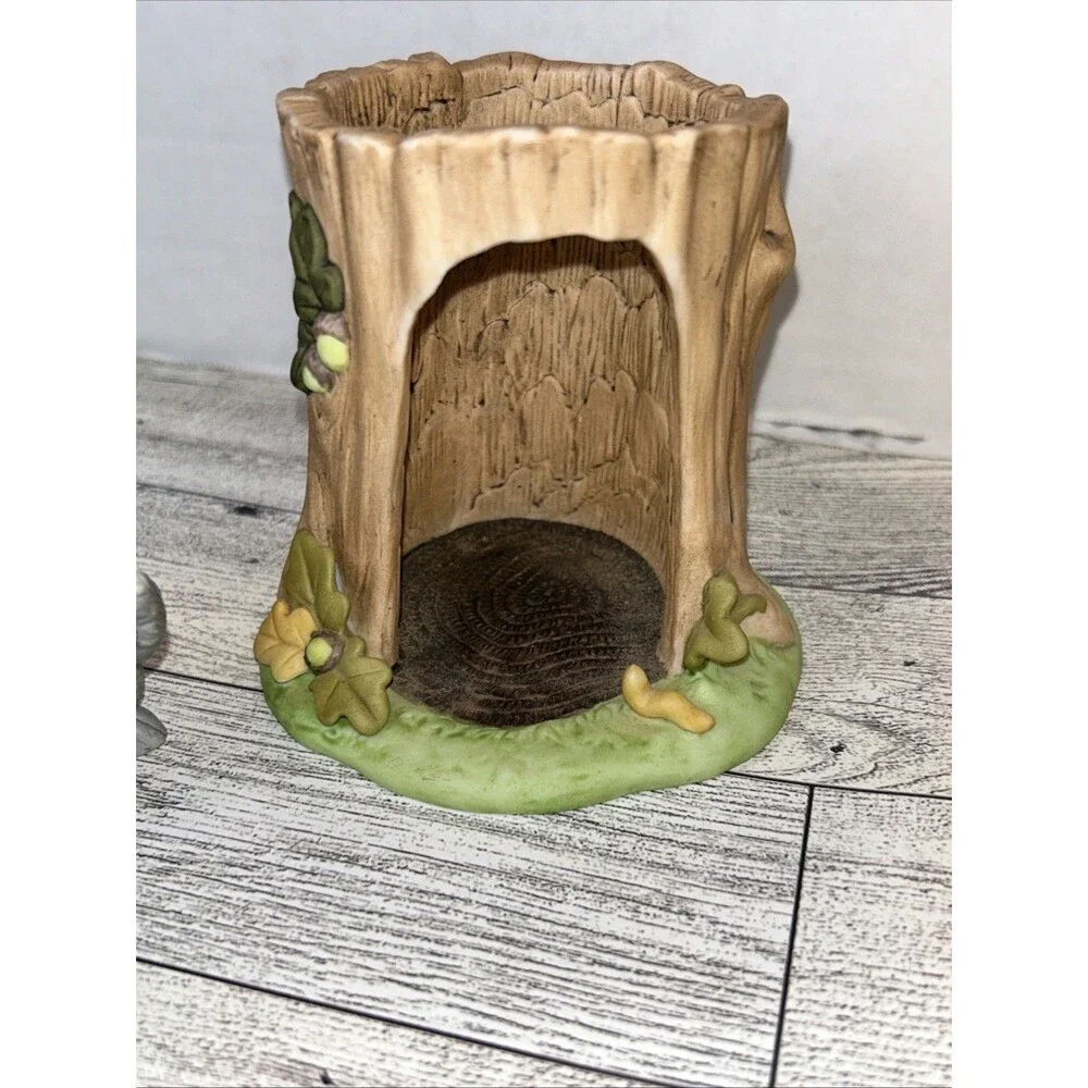 Franklin Porcelain 1984 Woodland Surprises Squirrel Hand Painted Country